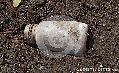 Plastic bottle that does not decompose Stock Photo