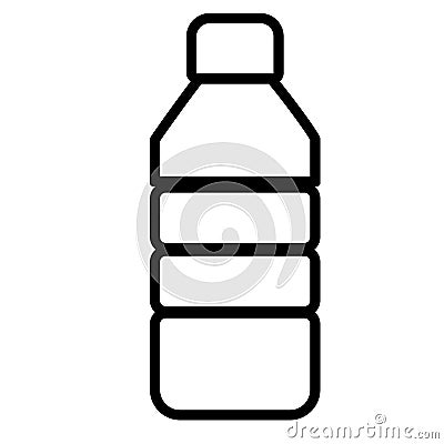 plastic bottle line sign. plastic bottle icon on white background. flst style. Stock Photo