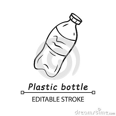 Plastic bottle linear icon Vector Illustration