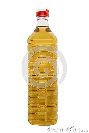 A plastic bottle of Wine vinegar. It is the result of two successive fermentation, alcoholic fermentation and acetic fermentation Stock Photo