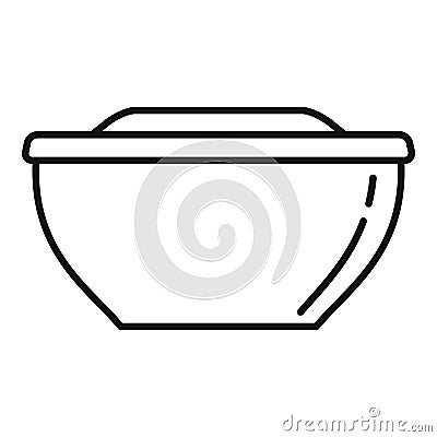 Plastic bowl container icon, outline style Vector Illustration