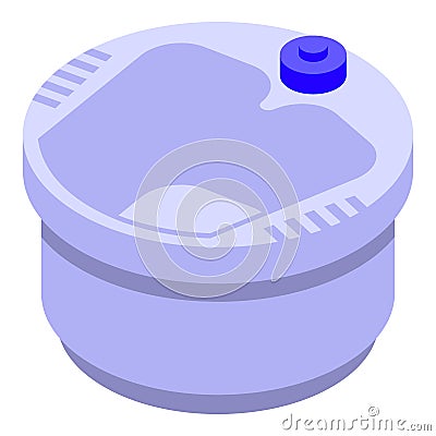 Plastic box foot bath icon, isometric style Vector Illustration