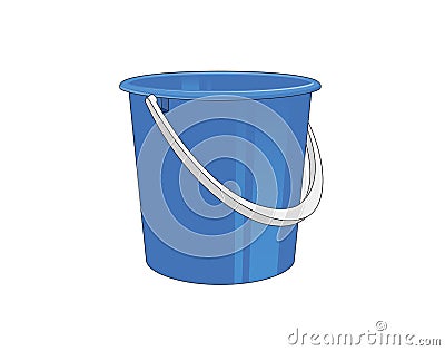 Plastic bucket Vector Illustration