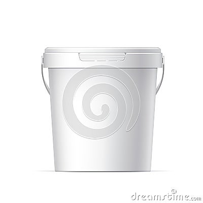 Plastic bucket Vector Illustration
