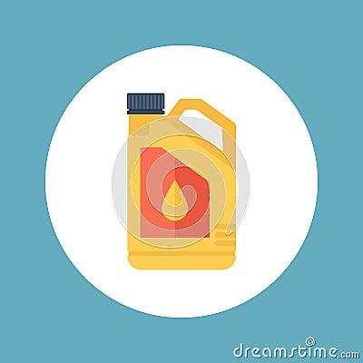 Plastic canister of motor, engine oil. Vector illustration. Vector Illustration