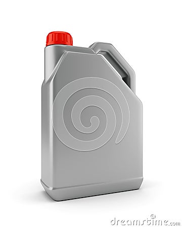 Plastic canister for motor oil Stock Photo