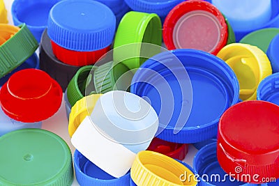 Plastic caps Stock Photo