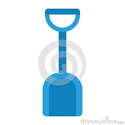 Children`s sand shovel vector icon flat isolated Vector Illustration