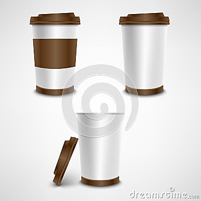 Plastic coffee cup template Vector Illustration