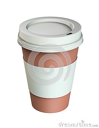 Plastic coffee cup templates, isolated Stock Photo