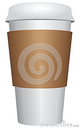 Plastic coffee cup Vector Illustration