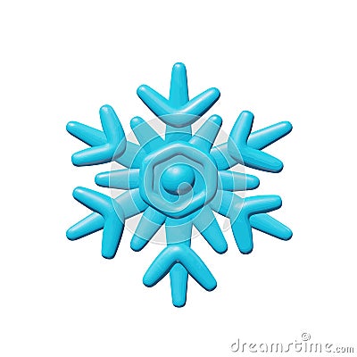 Plastic cold snowflake model, season vector design Vector Illustration