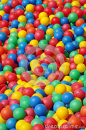 Plastic colored balls backgrounds Stock Photo