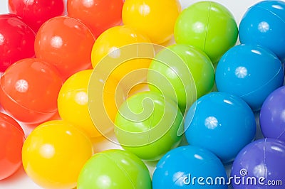 Plastic colored balls Stock Photo