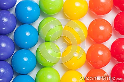 Plastic colored balls Stock Photo