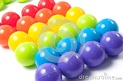 Plastic colored balls Stock Photo