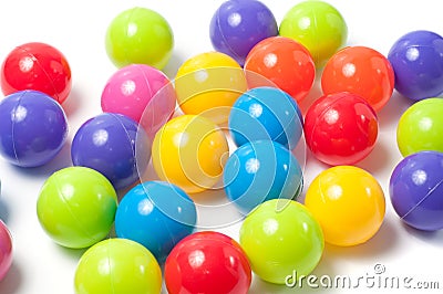 Plastic colored balls Stock Photo