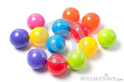 Plastic colored balls Stock Photo