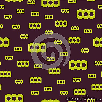 Plastic construction blocks seamless background. Simple vector Stock Photo