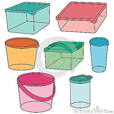 Plastic container Vector Illustration