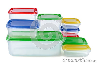 Plastic Containers Stock Photo