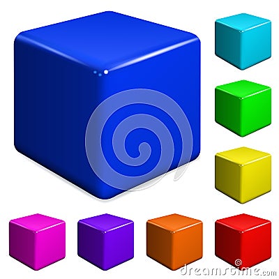 Plastic cubes Stock Photo