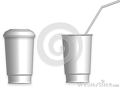 Plastic cups Stock Photo