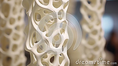 plastic 3d printed bones Cartoon Illustration