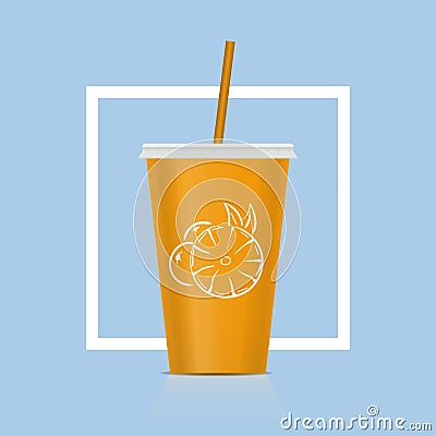 Plastic fastfood cup for beverages Stock Photo