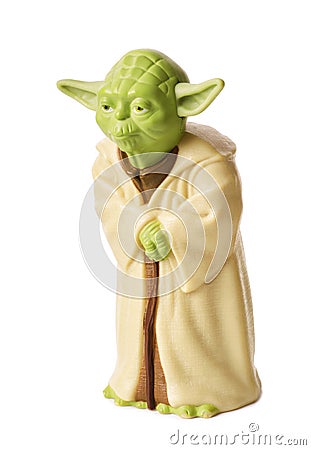 Plastic figurine of Master Yoda Editorial Stock Photo