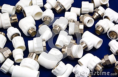 Plastic fittings Stock Photo