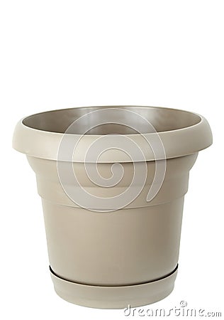 Plastic flower pot Stock Photo