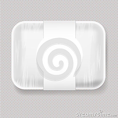 Plastic Food Container. Vector Illustration