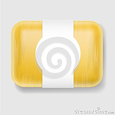 Plastic Food Container. Vector Illustration