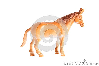 Plastic horse doll on white background Stock Photo