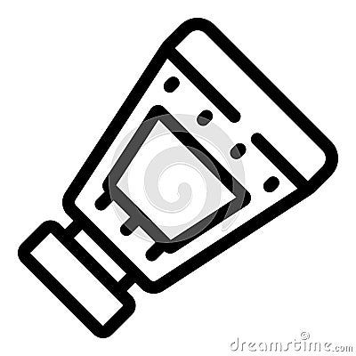 Plastic ink tube icon outline vector. Inkwell container Stock Photo