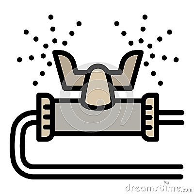 Plastic irrigation sprinkle icon, outline style Vector Illustration