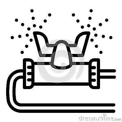 Plastic irrigation sprinkle icon, outline style Vector Illustration