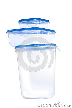 Plastic Kitchen Containers Stock Photo