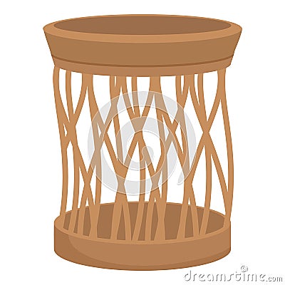 Plastic laundry basket icon cartoon . Container hamper Stock Photo