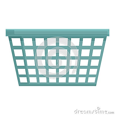 Plastic laundry basket icon cartoon vector. Cleaner machine Vector Illustration