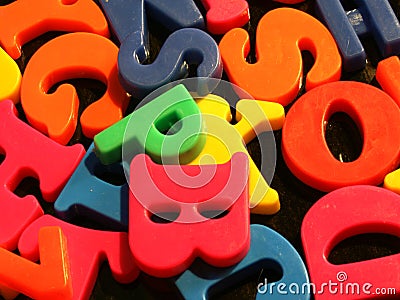 Plastic Letters Stock Photo