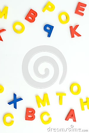 Plastic letters Stock Photo