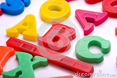 Plastic Letters - ABC Stock Photo