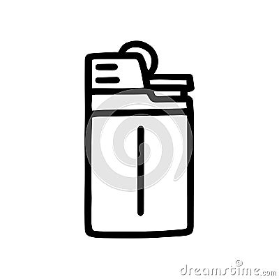 plastic lighter line vector doodle simple icon Vector Illustration