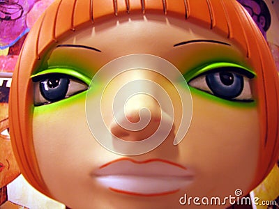 Plastic mannequin head Stock Photo