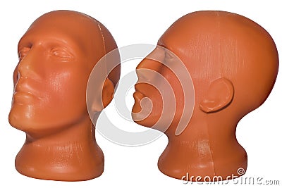 Plastic mannequin head Stock Photo