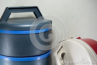 Plastic marmitex for transporting delivery services Stock Photo