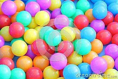 Plastic multiple color balls Stock Photo