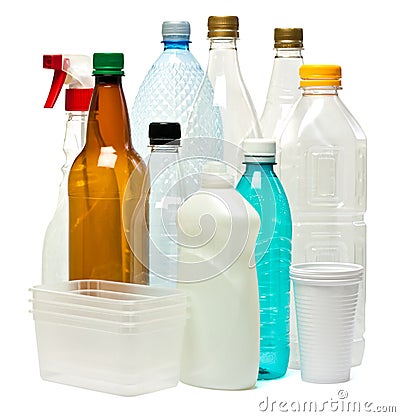 Plastic objects Stock Photo